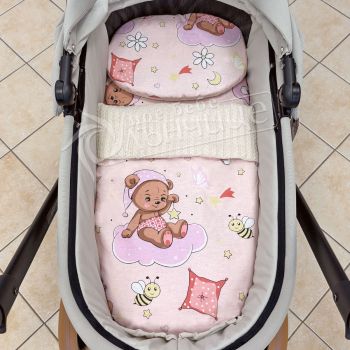 Комплект за количка Sleepy Baby Pink Vintage - Есен/Зима
