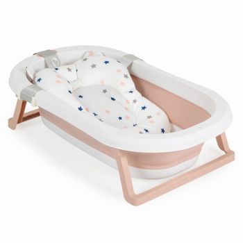 Комплект за къпане със сгъваема вана Palma - розова