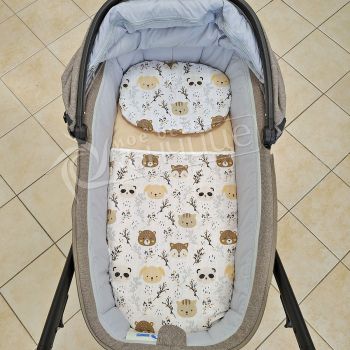 Летен комплект за количка Happy Friends - Муселин