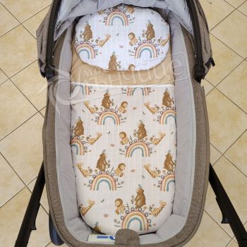 Летен комплект за количка Jungle Party - Муселин