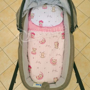 Летен комплект за количка Sleep Pink - Муселин