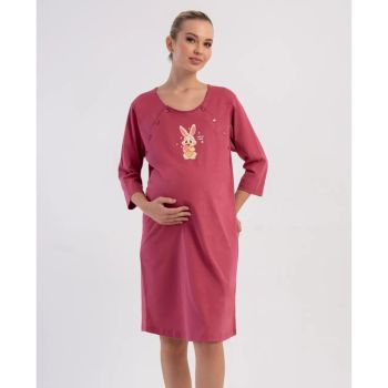 Нощница за бременни и кърмачки с 3/4 ръкав - Vienetta