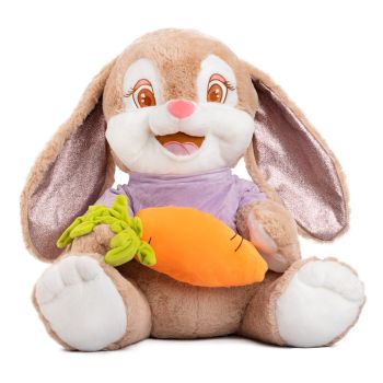 Плюшена играчка Заек с морков - 60 см