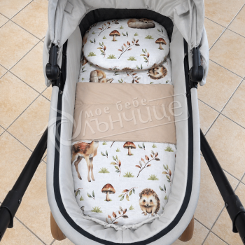 Двулицев комплект за количка Forest Animals - Пролет/ Есен