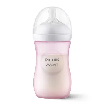 Шише за хранене Natural Response 3.0 с биберон 1м+, 260мл - Philips AVENT - РОЗОВ