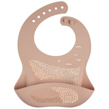Силиконов лигавник с джоб Canpol babies, 4м+ Beige