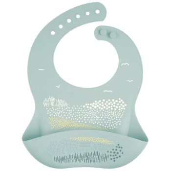 Силиконов лигавник с джоб Canpol babies, 4м+ Green