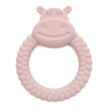 Силиконова бебешка гризалка Хипо - розова