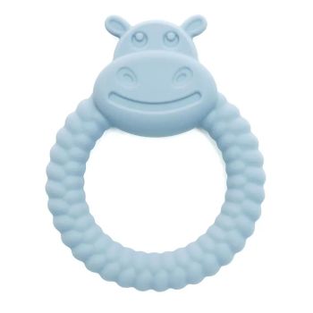 Силиконова бебешка гризалка Хипо - синя