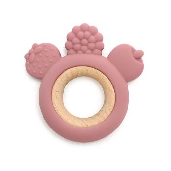 Силиконова бебешка гризалка Плодова Градина - Тъмно Розова