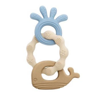 Силиконова гризалка Морски Свят Син - Tedsy