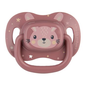Силиконова симетрична залъгалка Canpol Babies - Cute Animals розова 6-18м