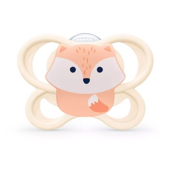 Силиконова залъгалка NUK Perfect Match AIR Лисица 0-6м. + кутийка