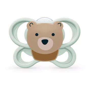 Силиконова залъгалка NUK Perfect Match AIR Мече 0-6м. + кутийка