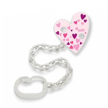 Синджир за залъгалка Розово сърце - NUK