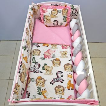 Спален комплект с обиколници Pink Jungle