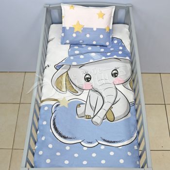 Спален комплект от три части Слонче - син