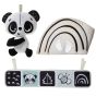 Активна гимнастика Luxe Gymini Black&White Décor с дървена арка - Tiny Love