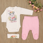 Бебешки комплект - Ти си щастие - Розов