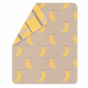 Бебешко памучно одеяло 70x90 см - Bananas, Ecru