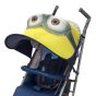Дизайнерски двулицев сенник за бебешка количка с UV защита - Minion