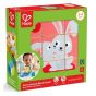 Дървен пъзел с кубчета „Ферма“ 9 части – Hape