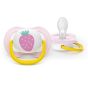 Комплект от 2 броя ортодонтски залъгалки, Ultra Air Happy 0-6m, Philips AVENT - Папагал/Ягода