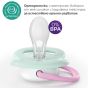 Комплект от 2 броя ортодонтски залъгалки, Ultra Air Happy 0-6m, Philips AVENT - Папагал/Ягода