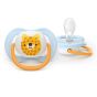 Комплект от 2 броя ортодонтски залъгалки, Ultra Air Happy 0-6m, Philips AVENT - Плод/Мече в синьо