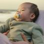Комплект от 2 броя ортодонтски залъгалки, Ultra Air Happy 0-6m, Philips AVENT - Плод/Мече в синьо