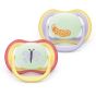 Комплект от 2 броя светещи ортодонтични залъгалки,Ultra Air NightTime 0-6m, Philips AVENT - Пеперуда и гъсеница