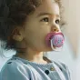 Комплект от 2 броя ортодонтични залъгалки, Ultra Air Happy 6-18m+, Philips AVENT - декорация Надпис и Балон