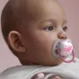 Комплект от 2 броя ортодонтични залъгалки, Ultra Air Happy 0-6m+, Philips AVENT - надпис Love и Пеперуда