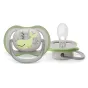 Комплект от 2 броя ортодонтични залъгалки, Ultra Air 6-18m, Philips AVENT - Костенурка и Кит
