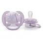 Комплект от 2 броя ортодонтични залъгалки, Ultra Soft 0-6м, Philips AVENT - Слонче и Палми