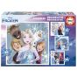 Прогресивен пъзел Frozen 4 в 1 (12, 16, 20 и 25 части) – Educa
