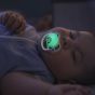 Комплект от 2 броя светещи ортодонтични залъгалки,Ultra Air NightTime 0-6m, Philips AVENT - Ленивец и тигър