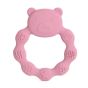 Силиконова бебешка гризалка Мече - тъмно розова