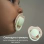 Комплект силиконови динамични залъгалки Prime Glow Ivory ,18 месеца + – LOVI