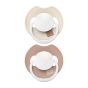 Комплект силиконови динамични залъгалки Prime Glow Ivory ,18 месеца + – LOVI