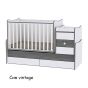 Тансформиращо бебешко легло Maxi Plus New - сив vintage