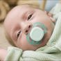 Комплект от 2 броя ортодонтични залъгалки за новородени, Ultra Start 0-2м, Philips AVENT - Синьо и Зелено