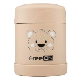 Термо контейнер за храна от 350мл Free On от неръждаема стомана бежов