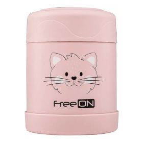 Термо контейнер за храна от 350мл Free On от неръждаема стомана розов