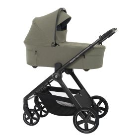 Бебешка количка 2в1 Only Stylish Khaki с кош за новородено бебе