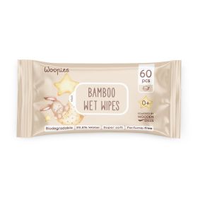 Биоразградими мокри кърпи 99,8% вода - Woopies (60 броя)