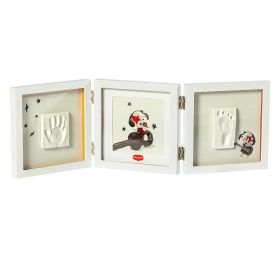 Бяла фото рамка за снимка + два отпечатъка на ръчичка и краче - Tiny Love