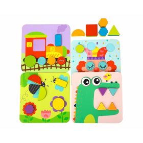 Дървен пъзел 3D 4в1 - Tooky Toy