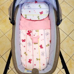 Двулицев летен комплект за количка Butterfly Strips