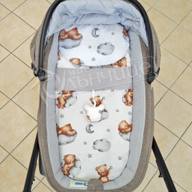 Двулицев летен комплект за количка - Little Teddy Bear